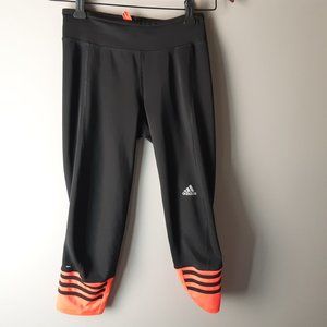 🌞 Adidas Response Cropped Tights | Black Orange | XS